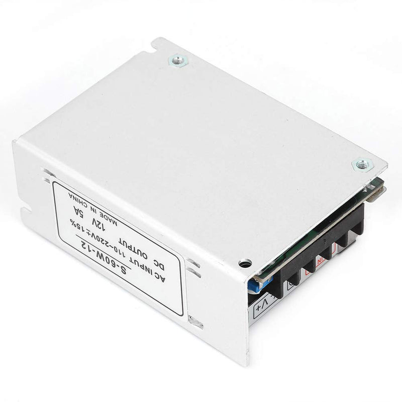 LED power supply 12V 5A AC/DC voltage converter, regulated universal switching power supply 60W for LED screen