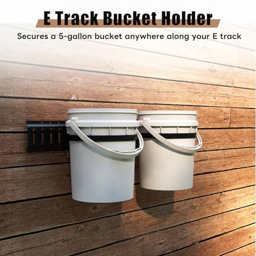 lesolar 5 Gallon Bucket Holder for E Track, Wall Mounted Bucket Hanger 1pc