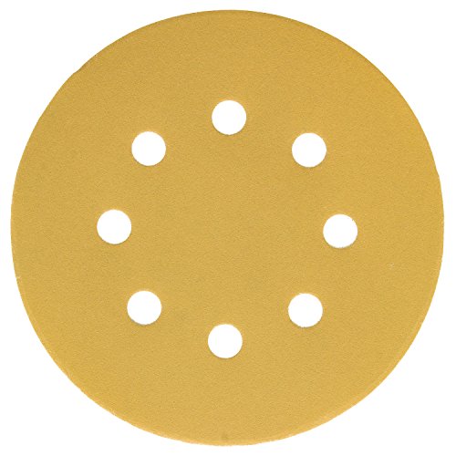 Dura-Gold Premium 5" Gold Sanding Discs - 320 Grit (Box of 50) & Dura-Gold - Pure Gold Superior Tack Cloths - Tack Rags (Box of 12)