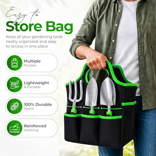 Garden Tools Set 8 PCS Heavy Duty Stainless Steel Gardening Tools for Women Plastic - Pack of 8