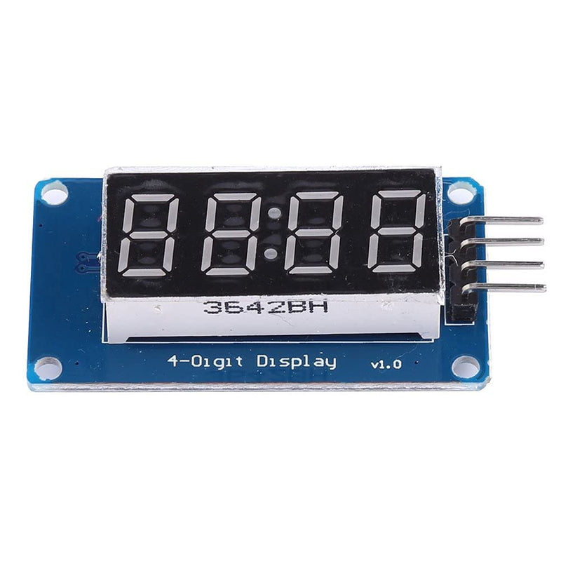 4pcs 0.36 inch 3.3~5.5V LED 4 digit 7 segment display adjustable brightness display module with clock display for red light