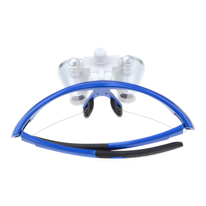 Surgical Binocular, Anti-Fog Magnifying Glass, 3.5 x 420 mm Working Distance, Optical Glass, Blue