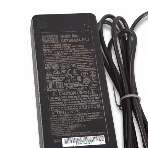 MEAN WELL Original GST60A24-P1J 24V 2.5A Meanwell GST60A 24V 60W AC-DC High Reliability Industrial Adaptor 218 x 105 x 63.5 mm