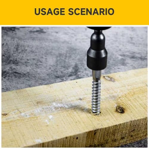 Mywish (50Sets) 3/8" x 1-1/2" Lag Bolts, 304 Stainless Steel 3/8 inch Lag Screws Bolts for Wood, Heavy Duty Hex Head with Flat Washers Bolt Kit, Bright Finish 3/8 x 1-1/2"
