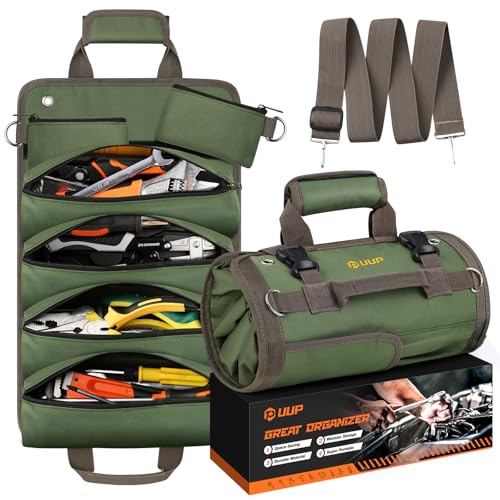 Gifts for Men,Utility Mens Gifts Set Includes a Tool Roll-up Bag and a Magnetic Wristband,Husband Blue Collar Mechanic Welder Electricians