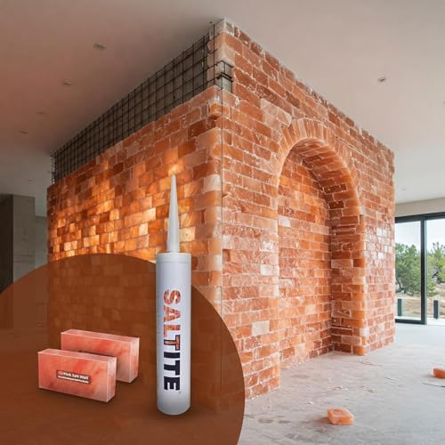 SALTITE Himalayan Salt Glue Transparent Adhesive for Salt Tiles and Bricks, Multi-Surface Sealant for Blocks, Wood, Marble & Acrylic, Pack of 2