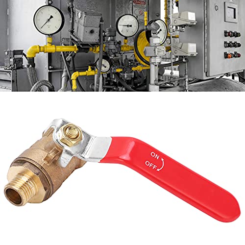 Air Compressor Ball Valve Cast Copper Pipe Fitting Air Compressor Accessory, 1/2in Female Thread 1/4in Male