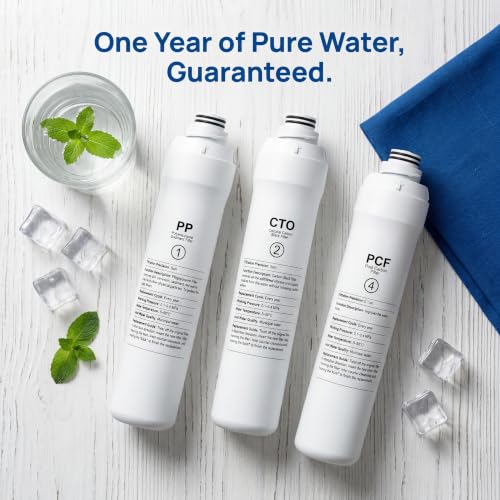 PP CTO PCF Replacement Filters Compatible with Bluevua RO100ROPOT