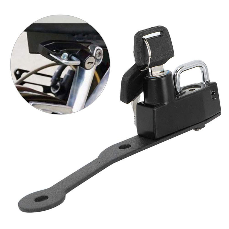 Motorcycle Aluminium Alloy Helmet Lock Kit Compact and Small Size Black Motorcycle Mount Hook Replacement for MT07 FZ07 2014-2017 FJ07 2014-2016
