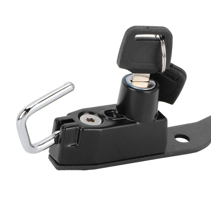 Motorcycle Aluminium Alloy Helmet Lock Kit Compact and Small Size Black Motorcycle Mount Hook Replacement for MT07 FZ07 2014-2017 FJ07 2014-2016