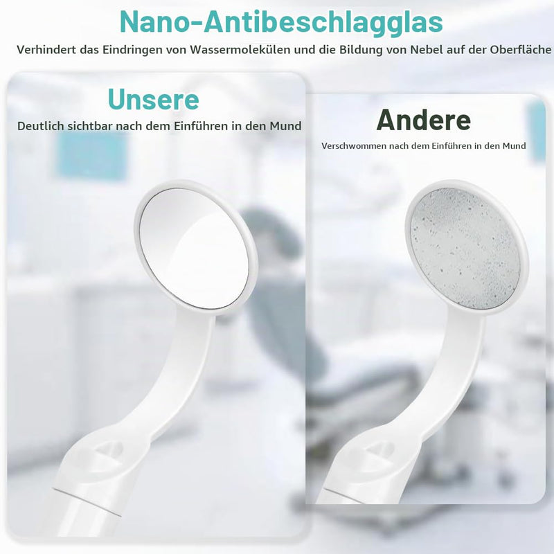 Flintronic Mouth Mirror with LED Light, Anti-Fog Dental Mirror with 2 Lighting Modes, Oral Dental Mirror, Mouth Tooth Inspection Mirror, Rechargeable USB LED Dental Care Mirror, for Dental Care Doctors USB charging model-blue
