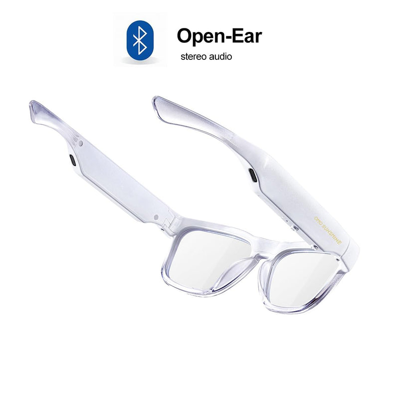 OhO Smart Glasses,32G MP3 Bluetooth Sunglasses with Open Ear Speaker Headphone, Indoor&Outdoor Sports,Polarized UV Protection,For Men Women 32 GB