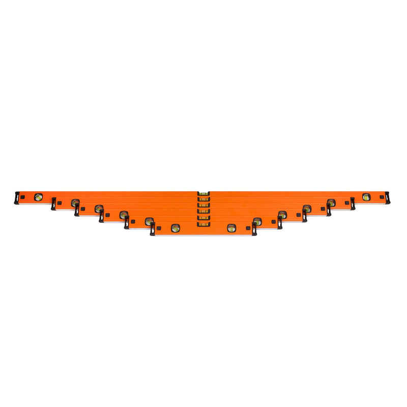 MIVOS - Aluminum spirit level 80 cm with mirror function - 3 precise levels - spirit level with increased measuring accuracy and ergonomic aluminum profile 800 mm