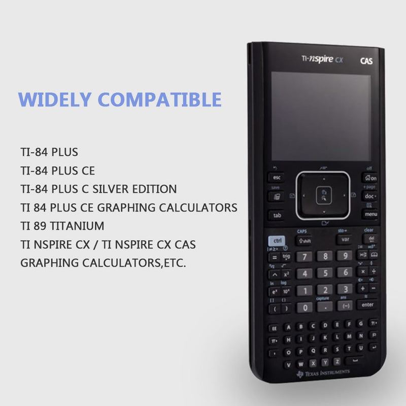 TI-84 Plus CE Charger Cable Kit - Wall AC Power Adapter for Texas Instruments Calculators - for TI-84 Plus C Silver Edition, TI 89 Titanium, TI Nspire CX/CX CAS - USB Power Graphing Calculator Charger 1*5FT CABLE + 1* USB Power Adapter