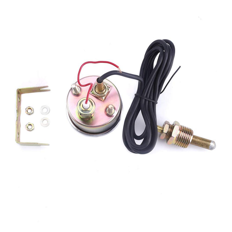 2'' inch 52mm Pointer Electrical Mechanical Car Water Temp Temperature Gauge Celsius & Fahrenheit Black Face Meter