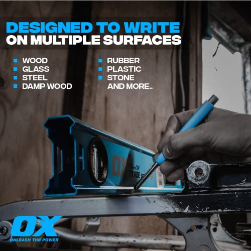 OX Tools Leather Tool Pouch Set & Pro Tuff Carbon Carpenter Pencil – Heavy-Duty Multi-Pocket Belt Pouches with Reinforced Stitching Plus Mechanical Pencil with Leads, Holder & Sharpener