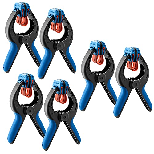 Rockler Bandy Spring Clamps (3-Pair) One-Handed Nylon Clamp Set 3PACK-Medium