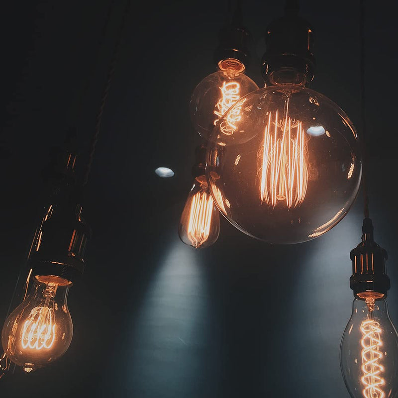 Edison Incandescent Light Bulbs 60 Watt, G25(G80) Vintage Light Large Bulb, 6-Pack Globe Bulbs 2100K Warm White, E26 Medium Base Dimmable, 240 Lumens Filament, Vanity Light Bulbs for Bathroom Amber Glass-2100k 6 Count (Pack of 1)