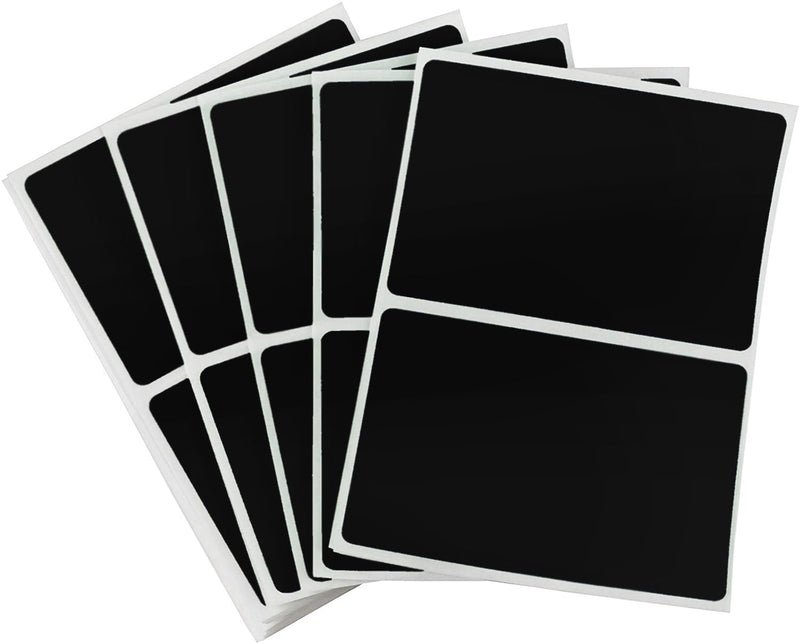 ChromaLabel 2 x 3 inch Permanent Rectangular Color Code Inventory Labels, 50 Stickers per Pack, Black