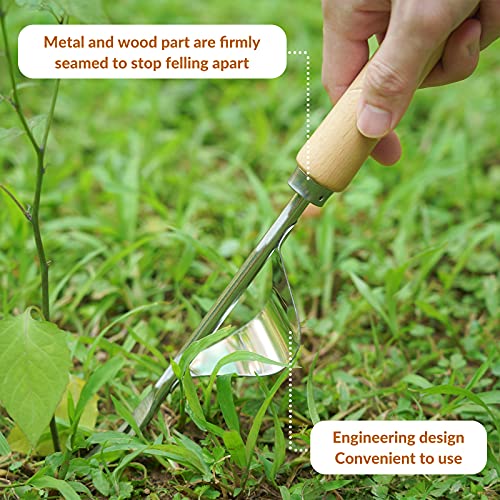 SOLIGT 8 Piece Garden Tools Set with Basket, Gardening Gifts for Women Men