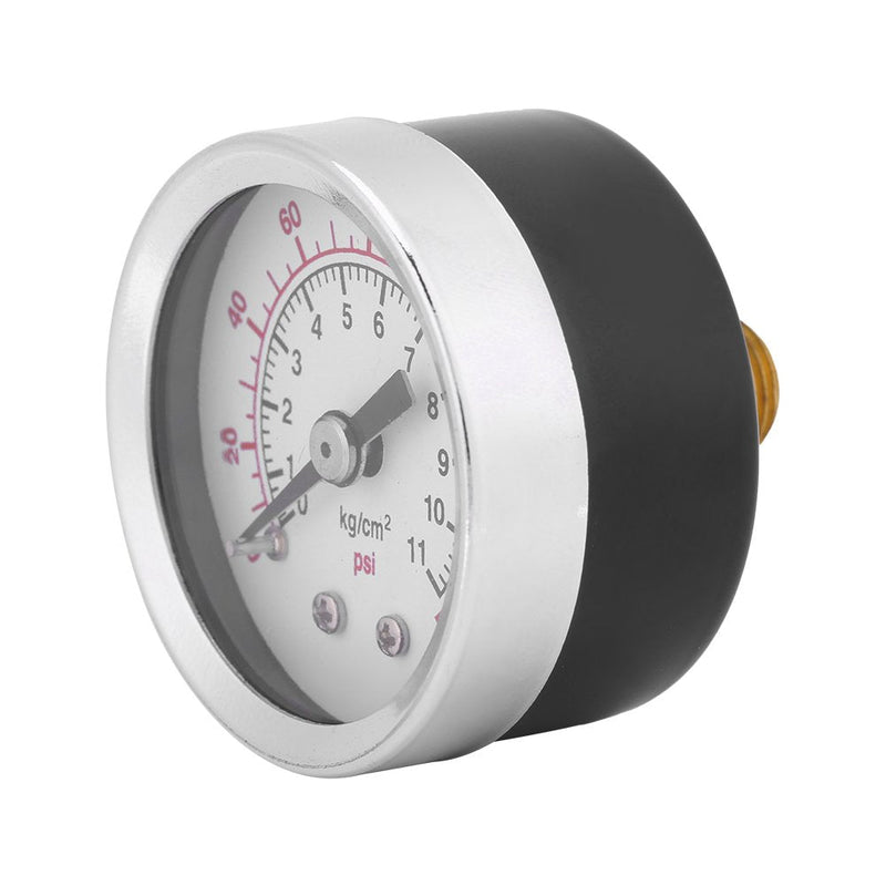 0-160PSI 1/8 Inch NPT Mini Pressure Gauge Vacuum Pressure Gauge Double Scale Water Oil Air Pressure Gauge, 40mm Dial, Clear Number Markings