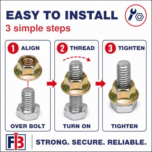 Grade 8 Hex Flange Lock Nuts, 5/8"-11, Pack of 25 5/8-11"