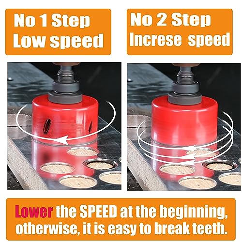 8” HSS Bi Metal Hole Saw Cutter with Arbor Heavy Duty Hole Saw Bit for Wood Drywall Plastic Aluminum Mild Steel Iron Metal Stainless Steel (203mm)8"