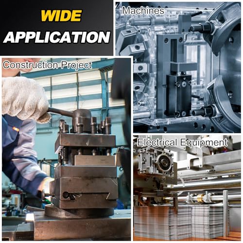 HARFINGTON 2Pcs Stainless Steel Flange Wedge, 1-3/16" x 1-3/16" x 7-7/8" Metal Right Angle Wedge Shim Spreading Flange Triangle Pipefitting Welding Underpinning Tool for Lathe Milling Machine 1-3/16" x 1-3/16" x 7-7/8" 2