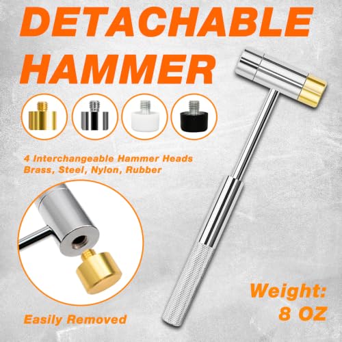 BESTNULE 25pc Punch Set and Hammer, Roll Pin Punch Set with Bench Block 25-piece set