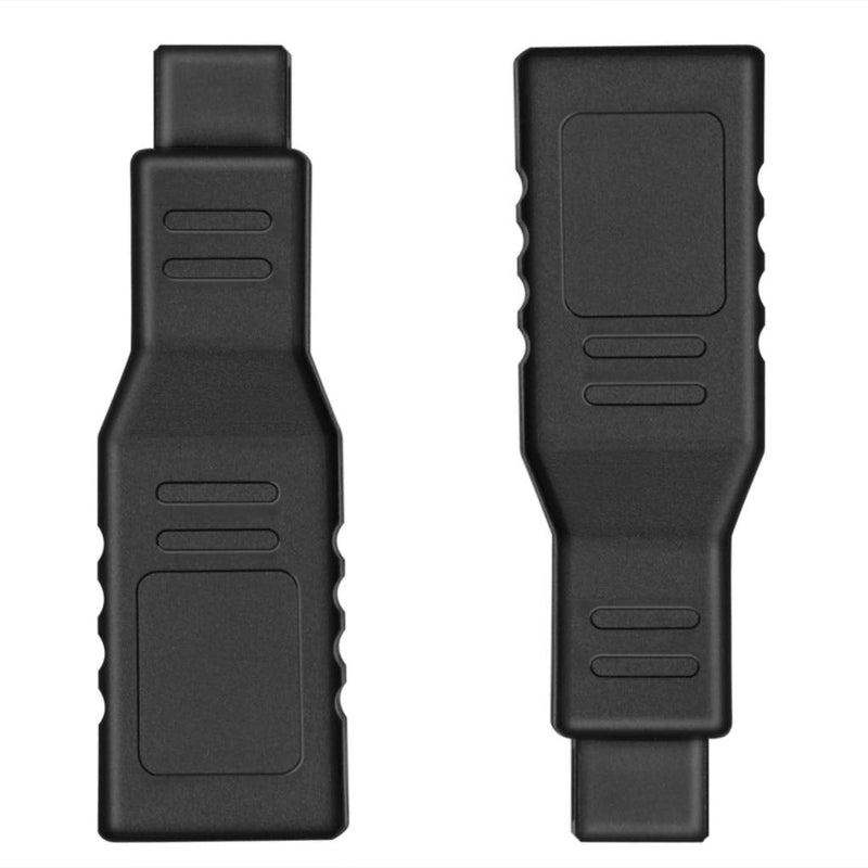 NECABLES 2Pack FireWire 400 to 800 Adapter Converter IEEE 1394a 6-Pin Female to 1394b 9-Pin Male