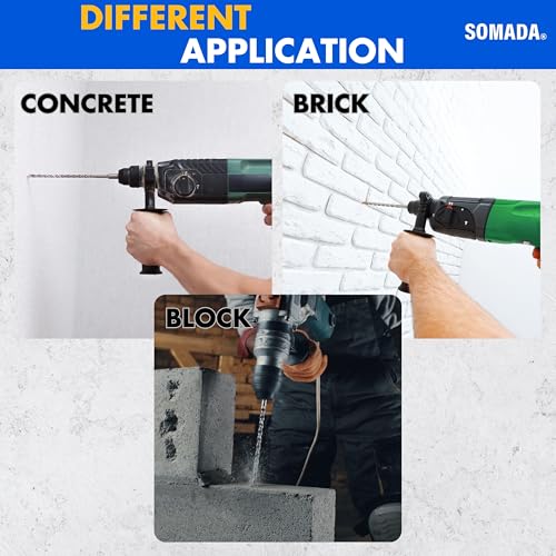 SOMADA 3/4" x 39" SDS Plus Rotary Hammer Drill Bit, Carbide Tip 3/4"x39"