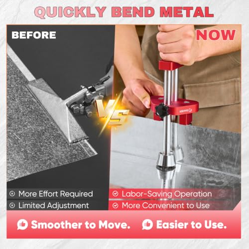 Saker One-Station Sheet Metal Bender, Sheet Bending Roller Tool Small Red