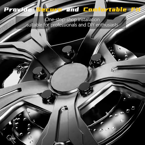 24pcs M14 x 1.5 Lug Nuts, 1.8" (45mm) Closed-End One-Piece Conical Seat, Matte Black Finish 3/4" Hex