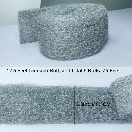 Steel Wool Mice Control, 75FT Wire Wool Rodent Control Kit with Scissors