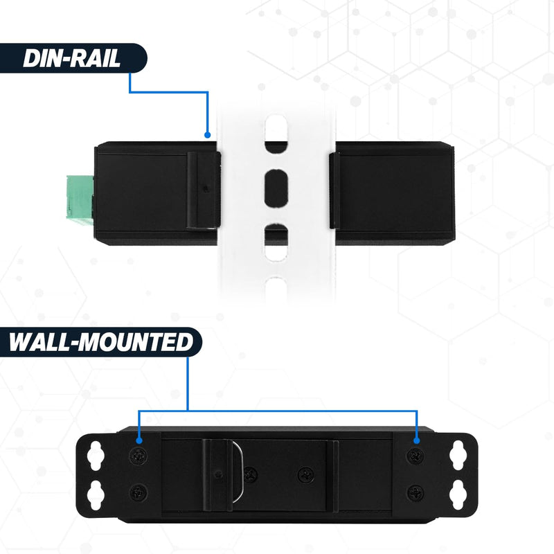 6-Port Hardened Industrial Gigabit PoE+ DIN-Rail Fiber Network Switch 4 x Gigabit PoE+ Ports 2 x 1.25G SFP Fiber Ports 120W for Outdoor Use 4 Gigabit POE(30W)