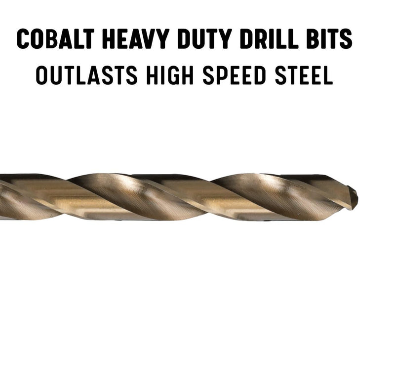 Drill America - DWDCO1/4 1/4" Cobalt Drill Bit (Pack of 12), DWDCO Series 1/4 in