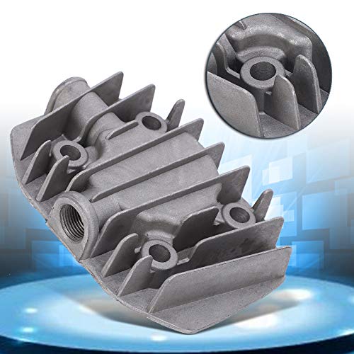 2Pcs Air Compressor Cylinder Head, Small 2.5/3P Aluminum Cooling Cooling Cylinder Head Parts Accessories 48mm x 62mm