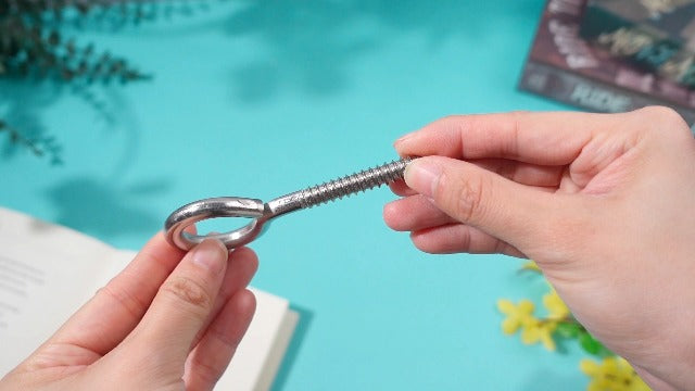 20 Pcs 4" 304 Heavy Duty Eye Hooks Screw, M8 Large Eye Screw Bolt