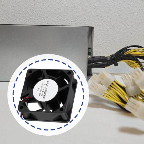 DC 12V 0.3A 2 Pin Fan YD6025HSL 60×60×25mm Compatible with Bitmain APW3 APW7 APW17 APW12