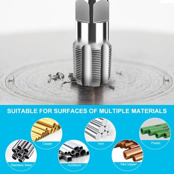 1-1/2 Carbon Steel NPT Tap, NPT Pipe Tap for Accurate Threads Plumbing