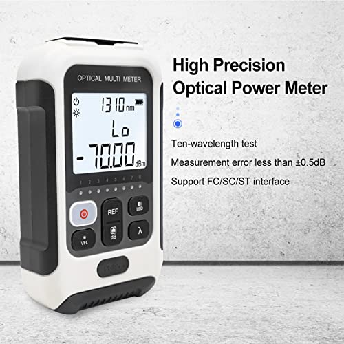 Optical Fiber Power Meter Multifunctional Fiber Optic Cable Tester White Network Cable Tester For Communication Engineering