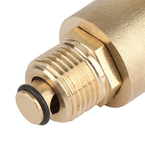 Akozon Automatic Quick Bleeder DN15 G1/2 Brass Automatic Bleed Valve for Solar Water Heater Pressure Relief