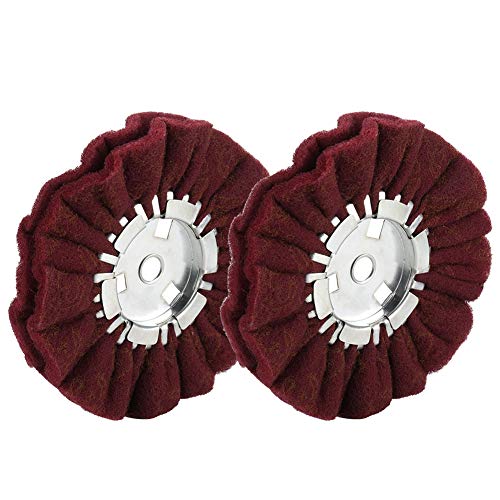 2 pcs 8" Non-Woven Airway Buffing Wheel with Buffing Polishing Cutting Compounds