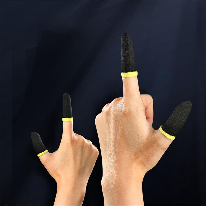 Mobile Phone Gaming Finger Sleeves, Gamer Thumb Protector/Stabilizer/Compression Support Sleeve, Game Hand Controller Gloves/Cover/Wrap, Durable Fiber/Breathable/Sweatproof, 10 Pcs
