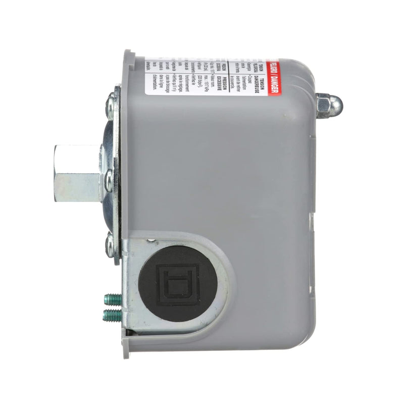 Telemecanique Sensors 9013FSG2J20 Air-Pump Pressure Switch, NEMA 1, 20-40 psi Pressure Setting, 20-65 psi Cut-Out, 15-30 psi Adjustable Differential