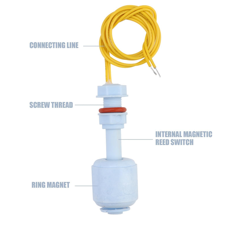Pack of 2 Liquid Float Switch Liquid Sensor Water Level Sensor PP Plastic Float Switch for Hydroponics Gardening Aquarium Pool Tank 10W 52mm Blue