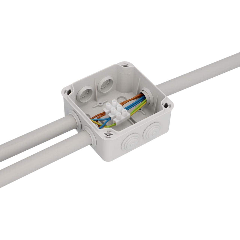 UNITEC surface-mounted junction box, junction box, installation housing, 121 x 121 x 68 mm, splash water and dust protection according to IP 65, screwable cover single