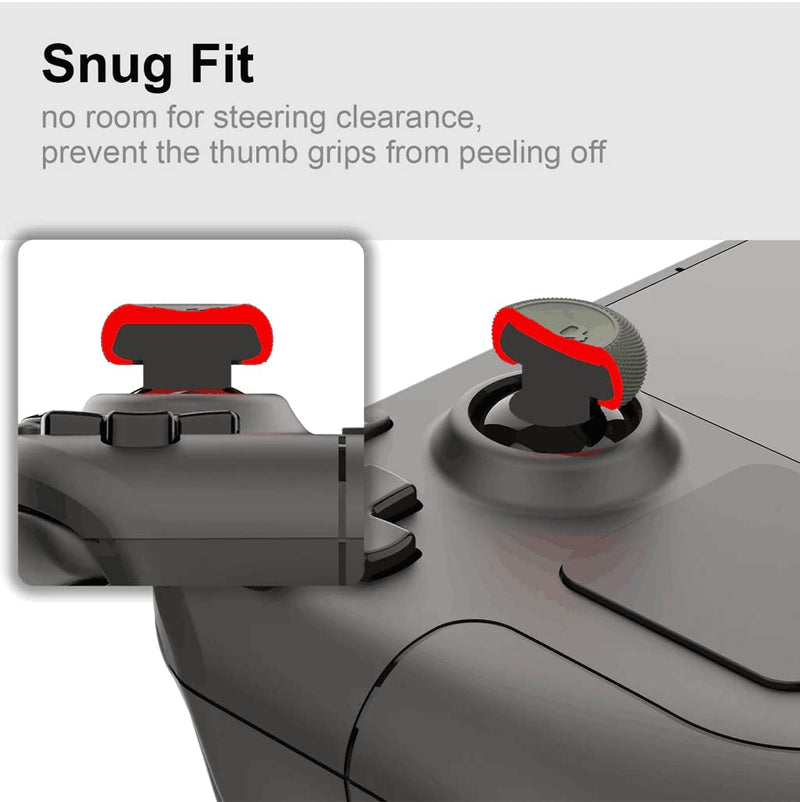 Skull & Co. Skin, CQC and FPS Thumb Grips Joystick Cap Analog Stick Cover for Steam Deck/OLED and ROG Ally- Black, Set of 6 Concave-6pcs