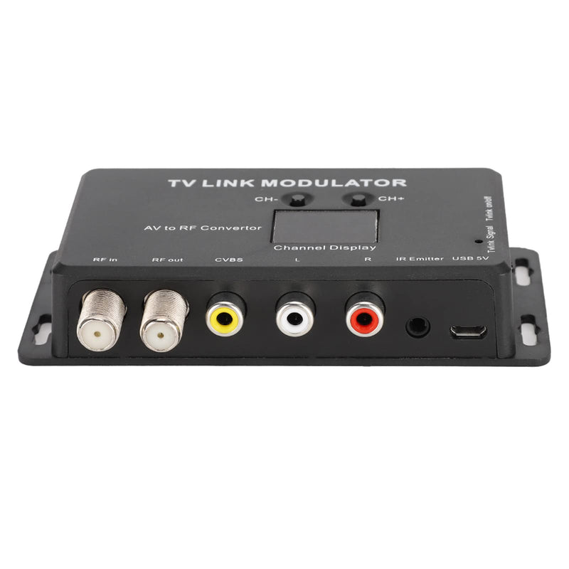 RF Modulator, UHF TV LINK Modulator IR Extender with Channel Display, TM70 LINK Modulator AV to RF Converter for CATV System