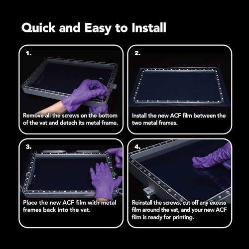 PHROZEN 3PCS ACF Film LCD Release Films, 3D Printer Replacement Parts Dual Surfaces Lower Release Force, Compatible with Most 3D Printer Series (A4 size, 210 x 290mm) A4 size (210 x 290mm)
